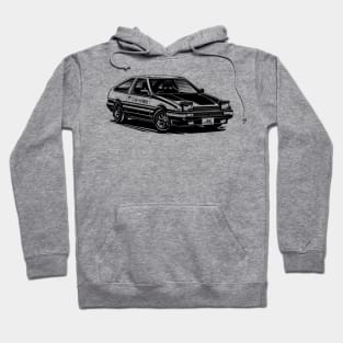 EUROBEAT INTENSIFIES - AE86 Trueno PD full-body version Hoodie